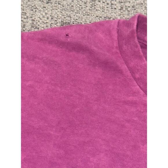 Nirvana Pink Women's Short Sleeve Nevermind Smiley Grunge Band T-Shirt Sz L - Picture 5 of 7